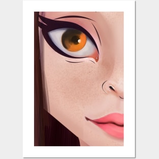 Anime face mask Posters and Art